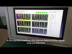 Video di rilevamento in linea con nastro master in rame ad ultrasuoni a mezzo acqua